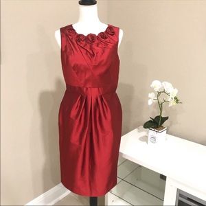 Adriana Papell Red Sleeveless Dress
